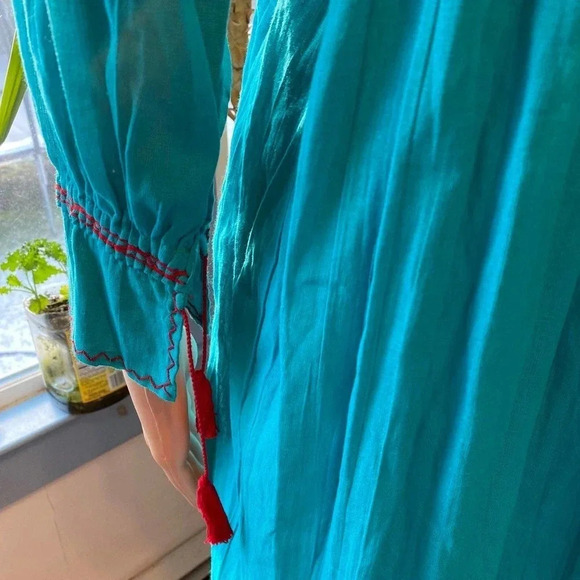 Beautiful Boho Floral Embroidered Handmade Blouse Women Size S/L - Picture 6 of 7